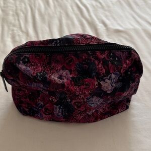Lululemon Athletica Pink and Black Cosmetic Bag with Zipper Closure